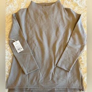 Women’s Free Fly Apparel Bamboo Fleece Mockneck - Heather Stone - Size S